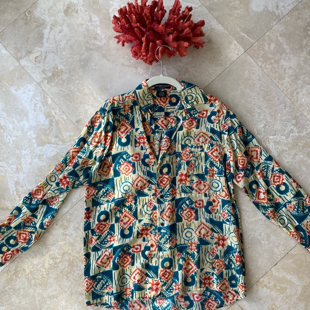 Colorful Patterned Long Sleeve Shirt